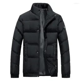 メンズダウン高品質のオーバーコート冬の男性ブラックカジュアル濃厚なダウンジャケット水と風耐性通気性コートメンサーマルパーカ