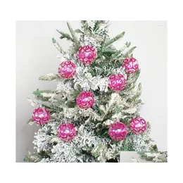 Party Decoration Party Decoration Christmas Ball Tree Hanging Set Xmas Shatterproof Plastic Holiday Wedding Drop Delivery Home Garde Dhked