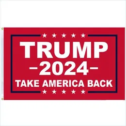 Flagi banerowe flagi Trump 2024 Banner wyborów Donald Keep America Great Again Ivanka Flags 150x90cm 1135 V2 Drop dostawa dom DHF4U