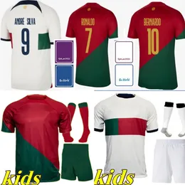 قمصان كرة القدم للأطفال البرتغالي 2022 بورتوغيزا آر سانشيز برونو فيرنانديز بورتوغيزر 2023 البرتغالي 22 23 طقم المنتخب الوطني لكرة القدم