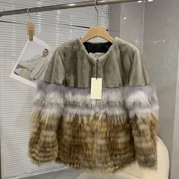 Ful feminino Faux Fur outono e inverno 2022 Luxo novo casaco quente Fox