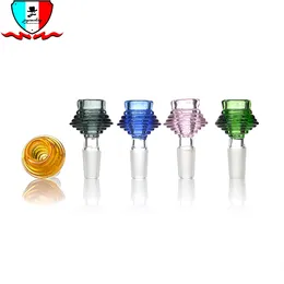 Smoking Accessories Colored Glass Bowl Herb Holder Smoke Accessories 22/28mm Dia 60/55mm Height for Water Pipe Dab Rig Bong