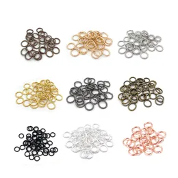 Conectores de 100pcs/bolsas para j￳ias fabricando anel de conex￣o Diy Chain Charchakhain Chaves Acess￳rios artesanais Componentes de achados