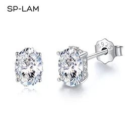 Stud Oval Earrings Luxury Engagement Wedding Earing 925 Sterling Silver Elegant Fine Jewelry Certificated 221119