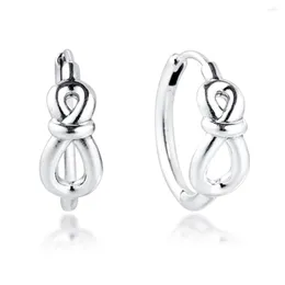 Stud Earrings 925 Sterling Silver Infinity Knot Hoop For Women Fashion Jewelry Pendientes Mujer 2022 Mothers Day