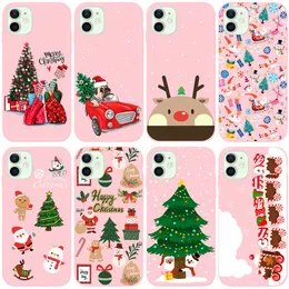 Xmas Soft TPU Case na iPhone 15 14 Pro Max 13 12 11 XS Max Xr x 8 7 6 14 Plus Wesołych Świąt Bożego Narodzenia Święty śnieżny śnieżny śnieżny śnieżny śnieżny