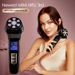 Home Beauty Instrument Mini Hifu 4 in 1 Machine مع RF Lifting EMS Eye Body Radio Tenergency Anti-Wwinker Care Care 221124