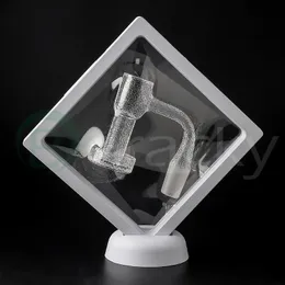 Dab Rigs Glass Bong 용 패키지가있는 Sandblasted 완전히 용접 된 Terp Slurper Smoke Beveled Edge Quartz Banger 손톱