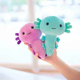 kawaii Animal Axolotl acuddle doll محشوة Plushie Plush Plush Soft Pillow Toys Ldren's Room Bed Decor Decor Toys Kids J220729