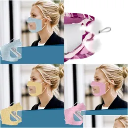 Designer Masks Transparent Printings Mask Deaf Mute Lip Language Respirators Adjust Reuseable Masks Dust Er Fashion Colorf T Dhgarden Dhatw