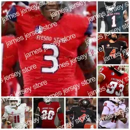 American College Football Wear Nik1 Custom 2021 Fresno State Football Jersey NCAA College 90 Kevin Atkins 20 Ronnie Rivers 1 Keric Wheatfall 21 Ryan Mathews 4 Derek CA