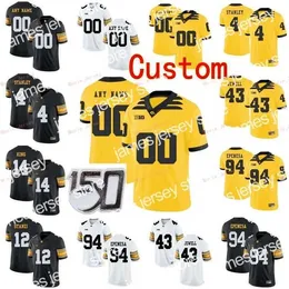 American College Football Wear Nik1 Stitched Custom 4 Nate Stanley 43 Josey Jewell 46 George Kittle 5 Oliver Martin Iowa Hawkeyes College Uomo Donna Youth Jersey