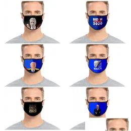 Designerskie maski mody tkanina twarzy maska ​​do ponownego użycia respiratora pyłek mascarilla 3D Głosowanie z drukiem Joe Biden US Prezydencki dhgarden dhqm8
