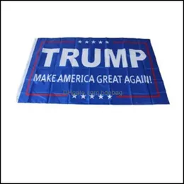 Bandeira bandeira Donald John Trump Amercia sinaliza Bardian Polyster Canvas Head Metal Metal Personalidade Removável exclusiva para dentro de casa Dhui2