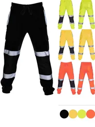 Herren-Hosen, persönliche Sport-Lauf-Jogginghose mit Streifen, Arbeit, hohe Sichtbarkeit, Overalls, lässige Taschenhose