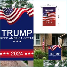 Outros suprimentos de festa festiva 30x45cm Trump 2024 Flag maga kag republicano EUA bandeiras anti biden nunca americana presidente engraçado jardim dh3o5