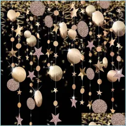 Juldekorationer Juldekorationer f￶r hem 4m Twinkle Star Paper Garlands Pendant Ny￥r 2022 Decor Noel Navidad Ornamen Dhlm0