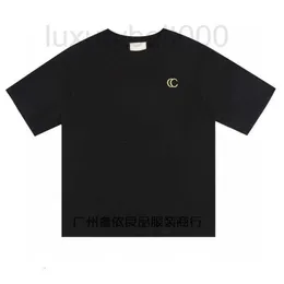 Kvinnors T-shirtdesigner Rätt version av G Family's Interlocking Brodery Letters Enkla och mångsidiga korta ärm T-shirts för män Kvinnor Högkvalitativ OKAX