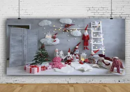 Dream 7x5ft Weihnachtsraum Pofrografie Hintergrund Cloud Leiter Weihnachtsbaumgeschenke Dekor POGROGROFING HINTERSCHALTE PARTY KLINDER