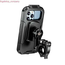 Custodia impermeabile per auto Supporto per telefono da bicicletta per moto Borsa per supporto Supporto per montaggio rapido Staffa per manubrio moto per iPhone Xiaomi