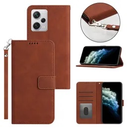 Xiaomi 11 Poco X4 M4 F4 Redmi 10c 10a Note 11 11e K40 Pro Ultra 5G 4G Wallet Phone Case with Lanyard