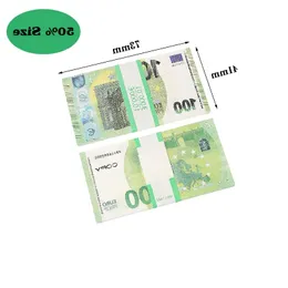 Prop Fake Copy Children Ticket Spielzeug 50 Geld Dollar Geschenk Banknote Euro Money Party Währung Faux Billet Buxxg