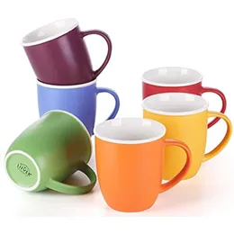 18oz Kahve Kupaları Tumblers Tutlu Mat Seramik Büyük Kupa Çay Su Tumbler Ofis Mutfak Tahsilatı ile Renkli