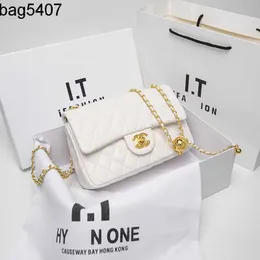 Women's Luxury Bag Shop 80% Factory Real Leather Sheep Square Korin Tiktok Live New Small Wind Gold Ball Chain .