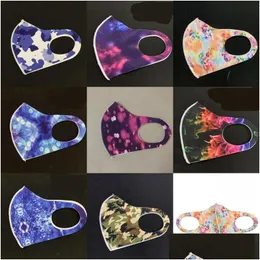 Designer Masks Tie Dyed Mascherine Camouflage Print återanvändbar damm ansikte masker anpassade cykel respiratorisk andningsskåp tvättbar f dhgarden dhrao