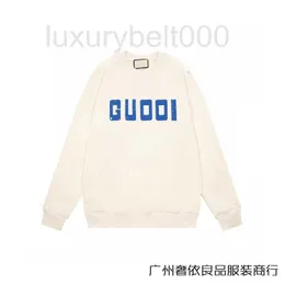 Men's Hoodies & Sweatshirts G new snowflake letter printing long sleeve sweater simple round neck men's and women's high-quality