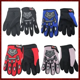 ST429 Kids Summer Full Finger Motorcycle Gloves Child Moto Luvas Motocross Кожаный мотоцик