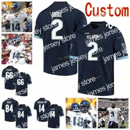 American College Football Wear Nik1 NCAA College Jerseys Villanova Wildcats 2 Changa Hodge 20 Matt Gudzak 25 Aaron Forbes 10 Dez Boykin 12 Daniel Smith Custom Footbal