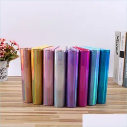 Блокноты Голографический A5 A6 PU Кожаный блокнот ER Rainbow Ring Binder для наполнителя бумаги Erwith Magnetic Bucture Laser 802 B3 D DHFW1