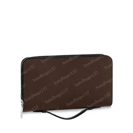 Carteira xl carteira masculina carteira zippy Men longas carteiras dobráveis ​​suporte de cartão de passaporte mulheres longas bolsa de bolsa dobrada 615 061 #259i