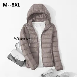 Women Down Down Parkas Spring Autumn Women Ultralight Fin Jacket White Duck Capeled Jackets Warm Winter Casat Parka Feminino portátil OUTRIFICA 221125