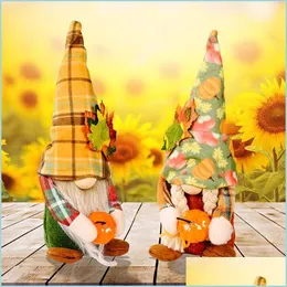 Parti Favsası Kabak şapkası Rudolph Yüzsüz Bebek Sonbahar Akçaağaç Yaprağı Parti Gnomes Elf Toys Şükran Festivali Dekorasyonları Dheln için Malzemeler
