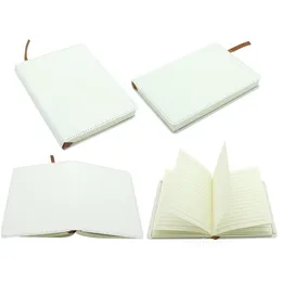 Sublimacja ślepa notatniki a4 A5 A6 White Journal Notebooks Pu skórzana pokrywa przeniesienia ciepła Postruk Wewnętrzne papiery przez Sea LT187