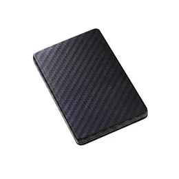 새로운 줄무늬 검은 색 모방 탄소 섬유 마그네틱 카드 커버 카본 섬유 스타일 지갑 카드 패키지 내구성 카드 지갑 273I