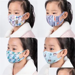 Designer masker barn barn mascarilla tecknad tryckt kanin lejon ansiktsmasker träd blommor andningsskydd barn student ventilation 1 2 dhn7s