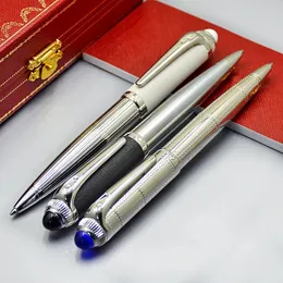 Roadster CT Luxuriöser, klassischer Kugelschreiber mit Schaft aus grünem/blauem Lack, hochwertiger silber/goldener Clip, glattes Schreiben