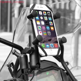 Bil Universal 360 -graders justerbar mobiltelefonh￥llare Motorcykelcykelcykelspegel USB Laddningsf￤stet Bicycle Moto Handle GRIP