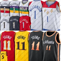 Zion Trae Young Williamson 농구 저지 New 2023 City Dejounte Murray Spud Webb Jerseys