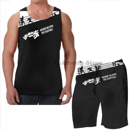 Męskie dresy męskie Summer Funny Print Men Tank Tops Women Hajime No Ippo Final Blow Shorts Sets Fitness Kamizel