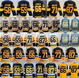 Männer Reverse Retro Hockey 87 Sidney Crosby Jersey Blank 71 Evgeni Malkin 66 Lemieux 59 Jake Guentzel 58 Kris Letang 16 Jason Zucker Classics''Nhl''shirt