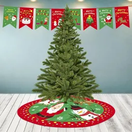 Christmas Decorations Artificial Tree Skirt Round Flannel Foot Cover For Year 2022