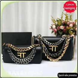 Borse da donna di design di lusso di alta qualità Nuove borse da donna in pelle Moda primo strato Cow Tf Diagonal Chain pochette da sera pochette da sera