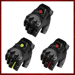 ST780 Luvas de motocicleta de meio dedos protetores de motocross Prote￧￣o Offroad Rouging Scooter Guantes Moto para homens Mulheres negras