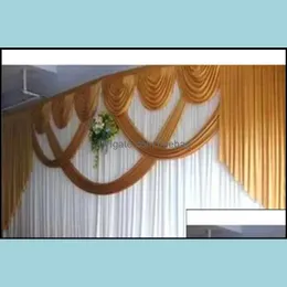 Party Decoration Creative Wedding Bakgrundsgarn Uts￶kta mantelhuvudet Stage Decoration Props Modeling Tyg F￤rg R￶dbl￥ gul Dhihj
