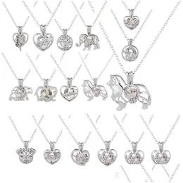 Подвесные ожерелья Люблю Желание Жемчужно -ожерелье клетки медь