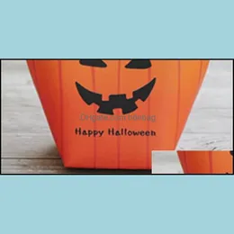 Gift Wrap Gift Boxes Wrap Halloween Orange Terror Human Head Packing Candy Box Bag Portable Mini Number Paper Pouchfactory Direct Se Dhdxk